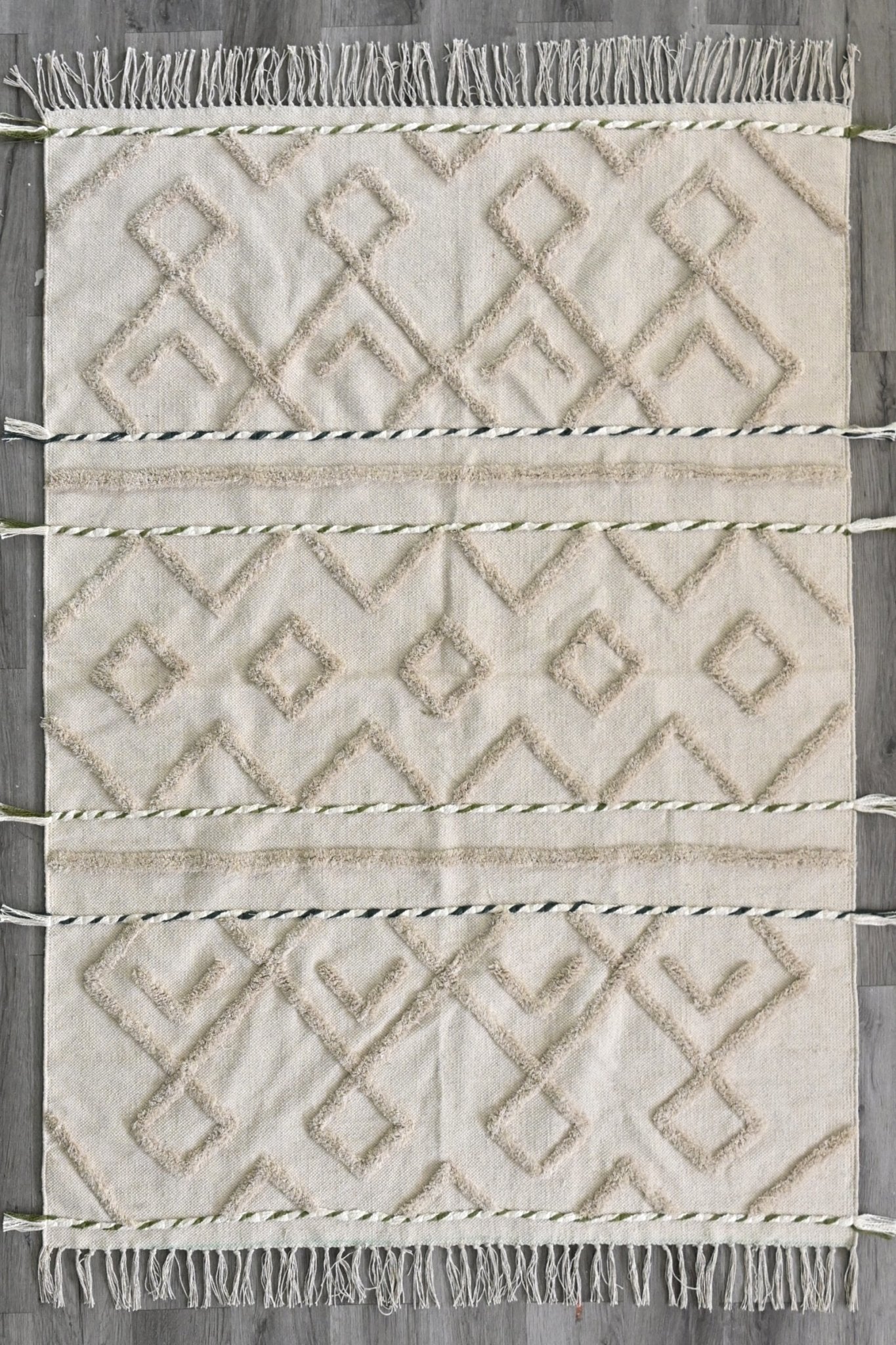 Kansas hand-embroidered rug detail — Art Avenue Jaipur