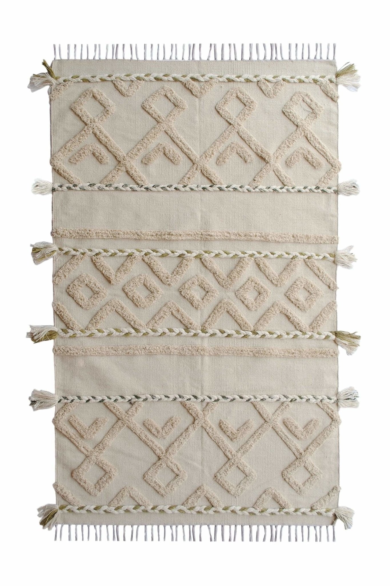 Kansas hand-embroidered cotton rug lifestyle — Art Avenue Jaipur
