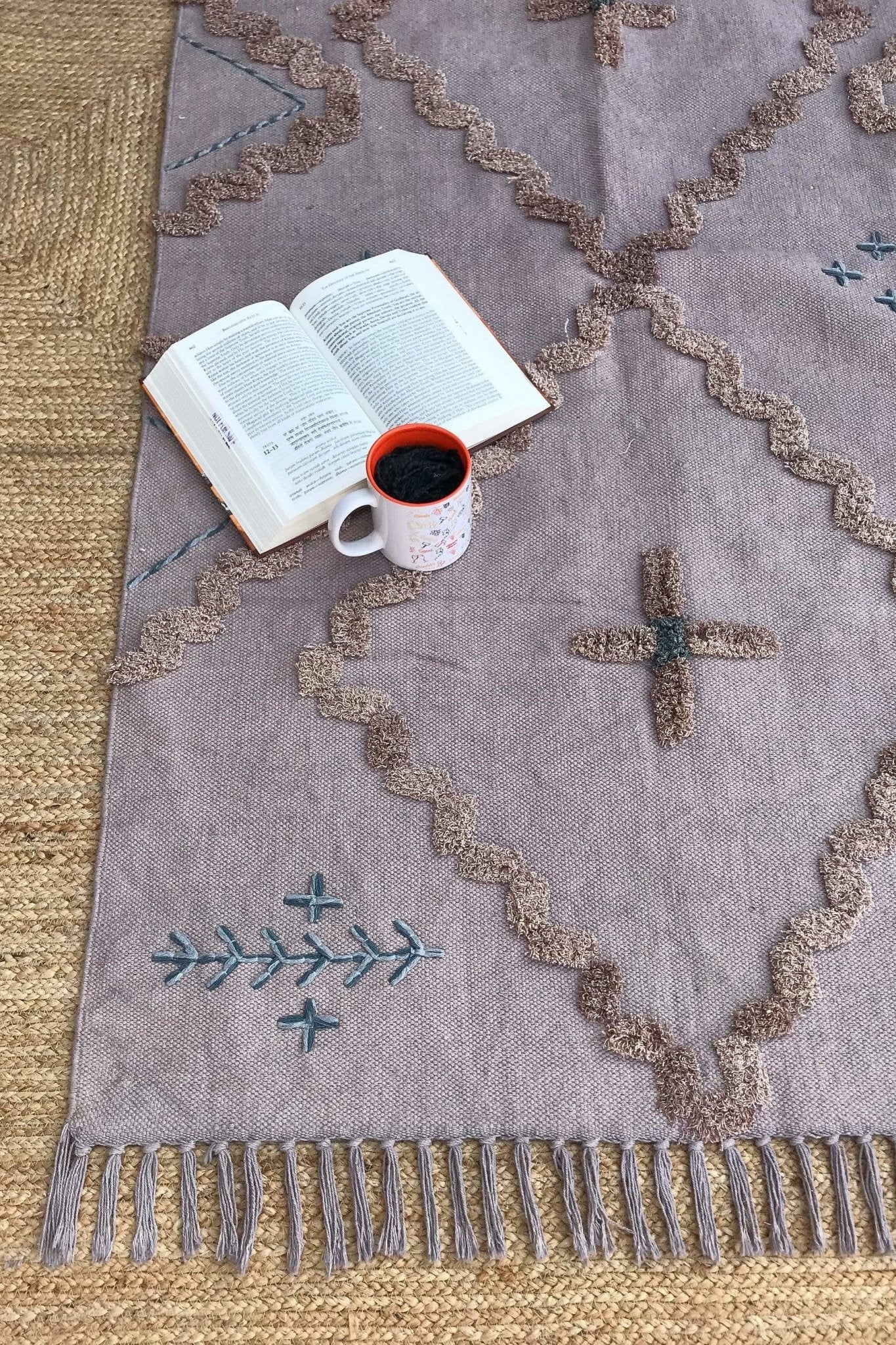 Kent handwoven rug — light purple handmade in Jaipur