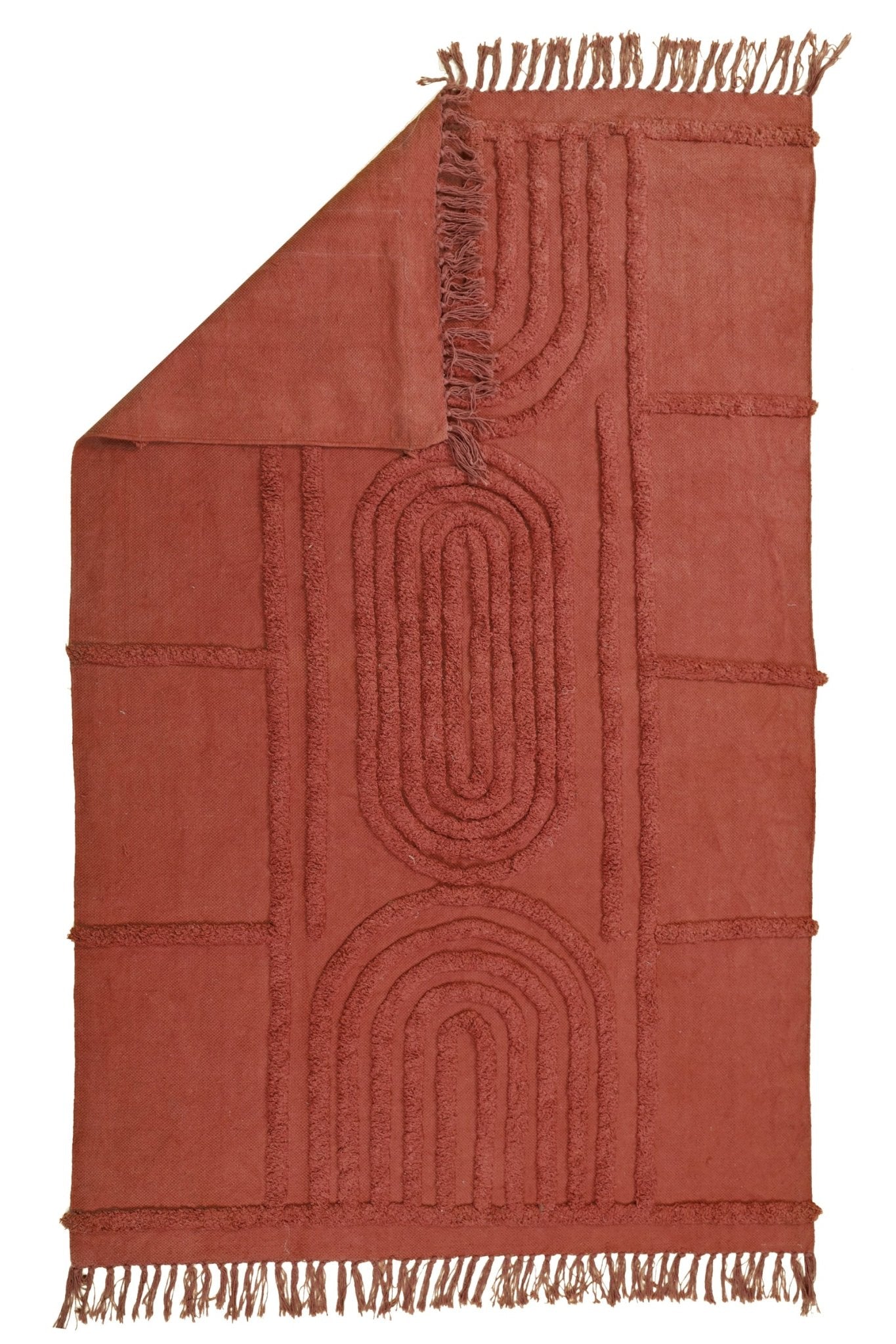 Malana hand-embroidered cotton rug — Art Avenue India