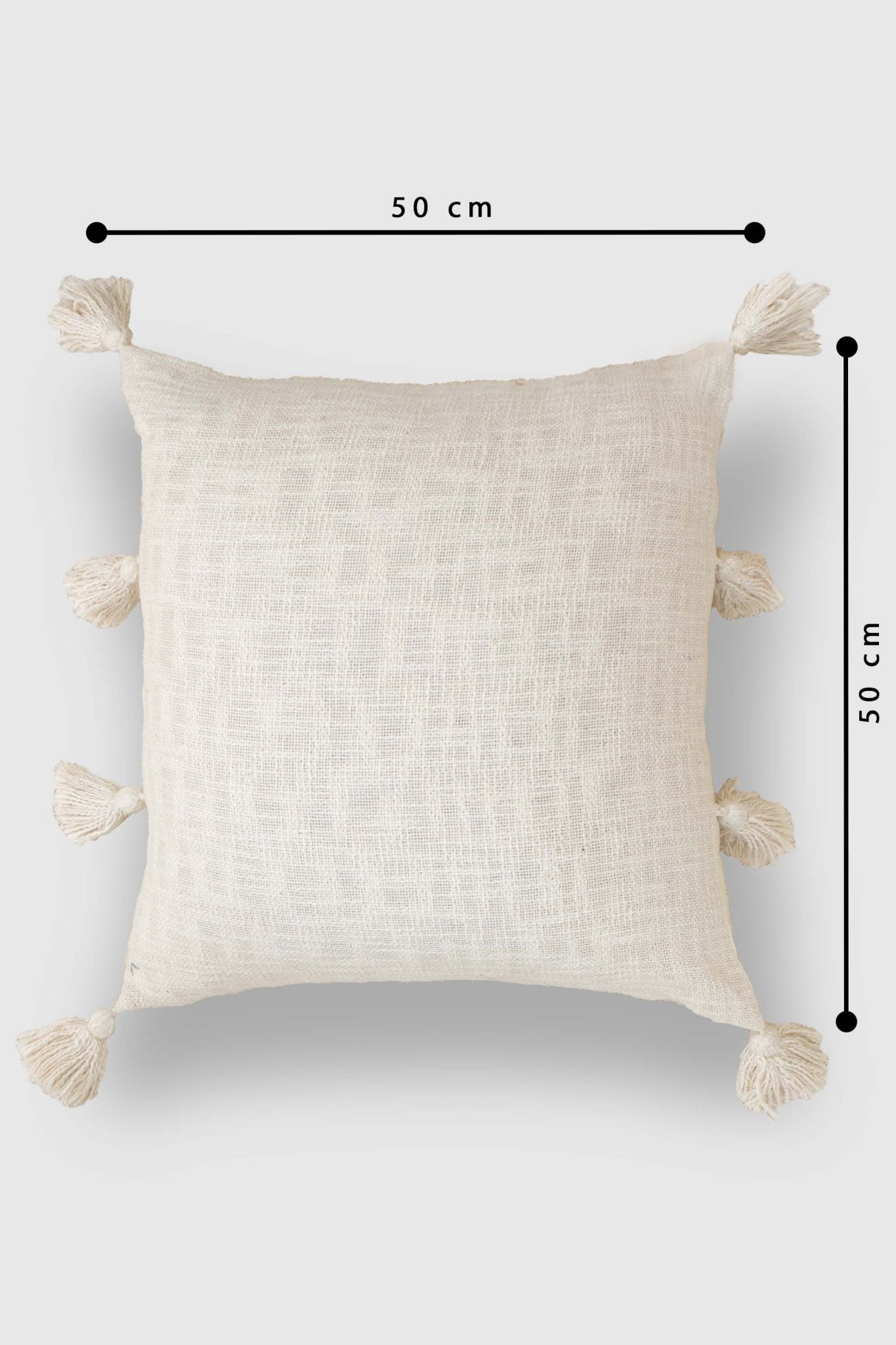 Detail of hand embroidery on square cushion cover — Art Avenue