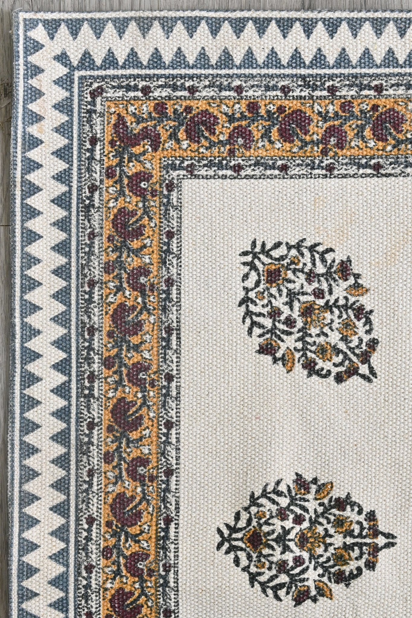 PERUVIAN - BLOCK PRINTED COTTON RUG - ART AVENUE