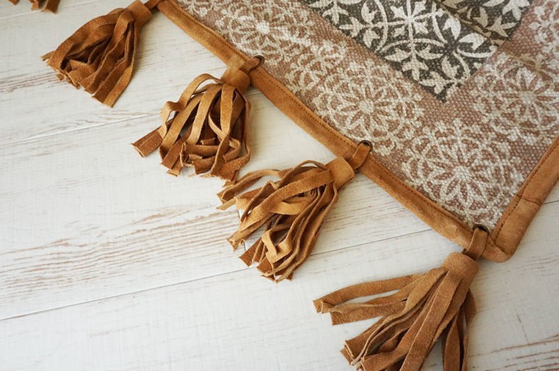 VANCE - BLOCK PRINTED COTTON FLOOR RUG RUNNER - ART AVENUE