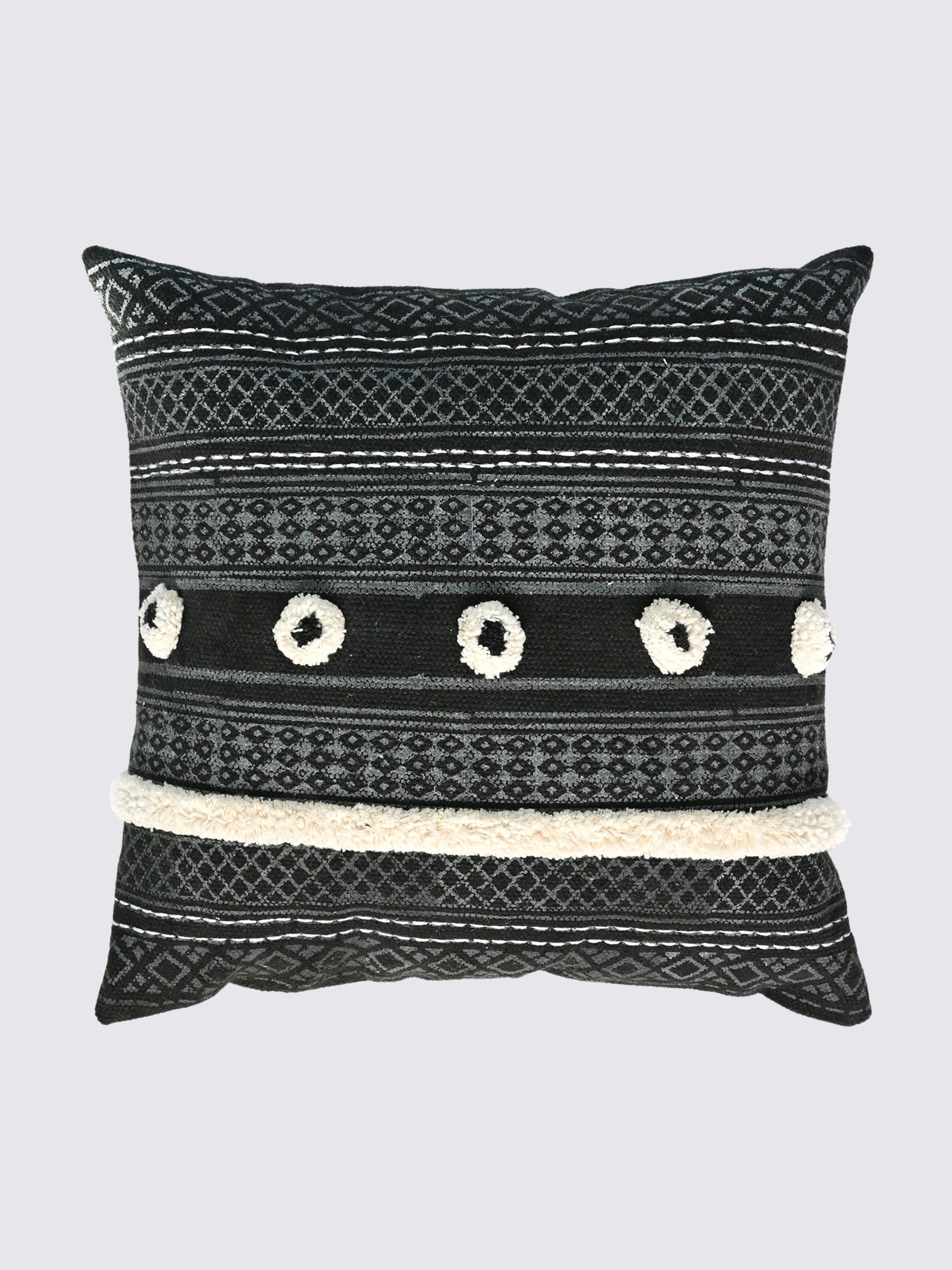 Midnix Block-Printed Square Cushion Cover
