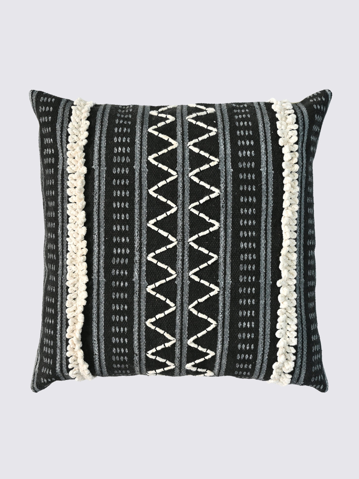 Vantique Block-Printed Square Cushion Cover