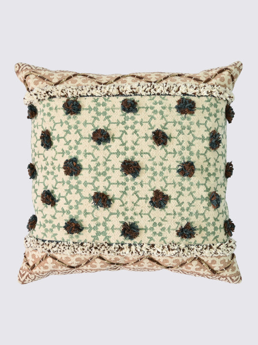 Zyani Block-Printed Square Cushion Cover