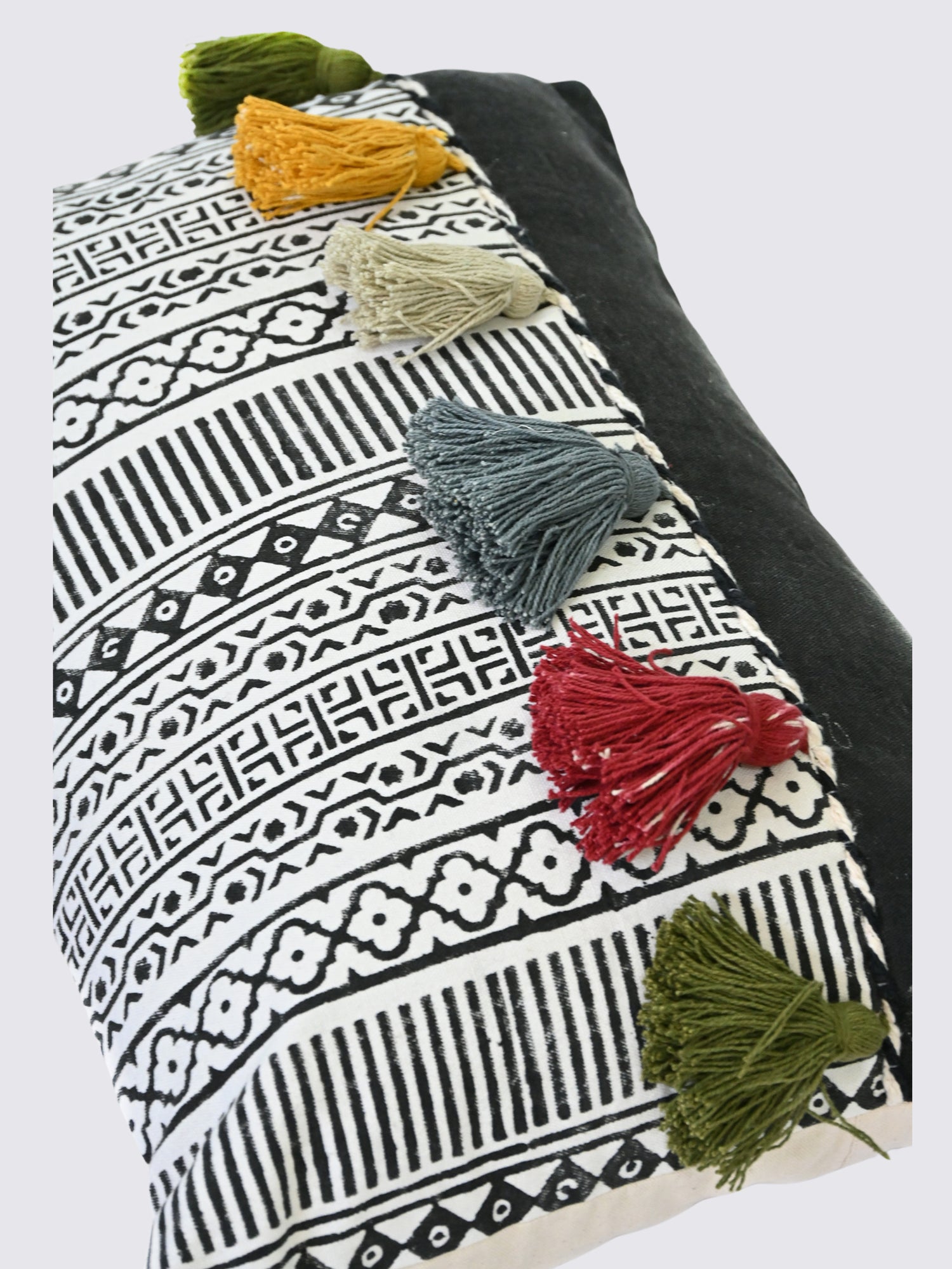 Zaha Block-Printed Lumbar Cushion Cover