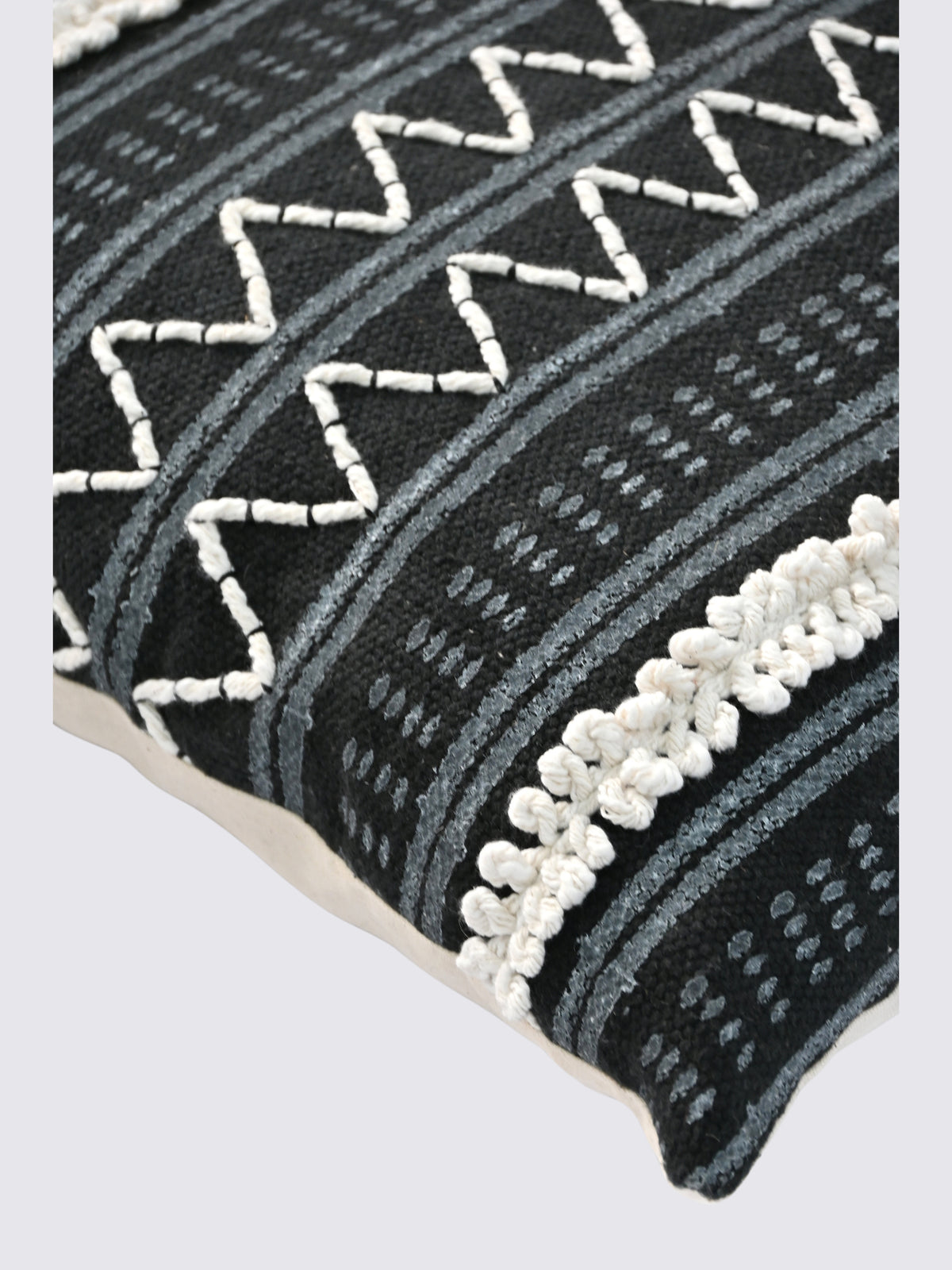 Vantique Block-Printed Square Cushion Cover