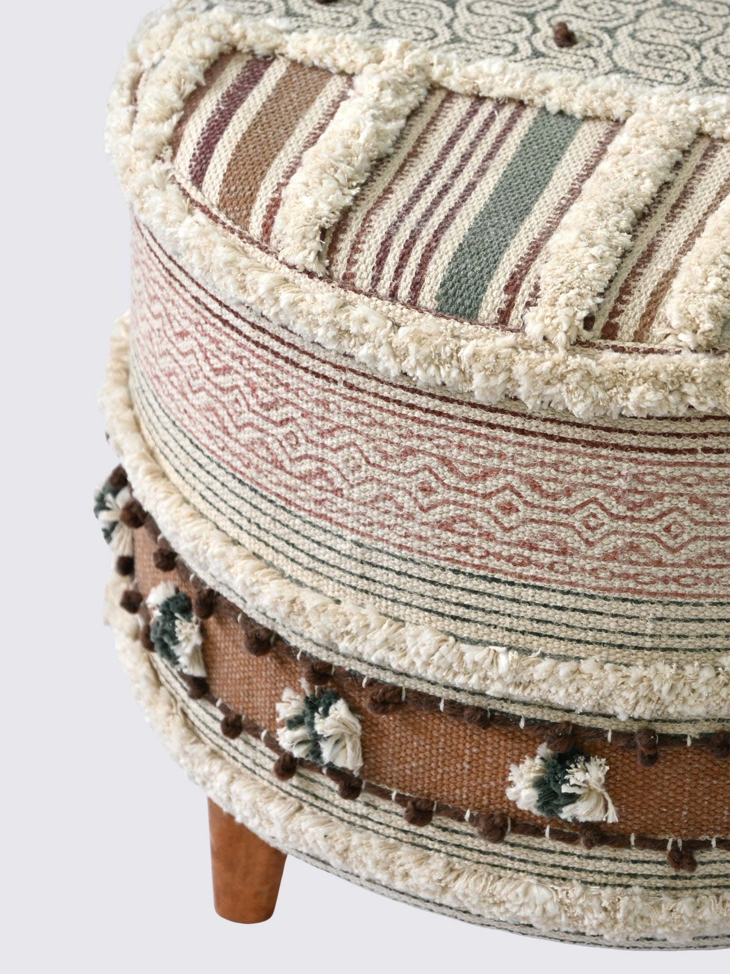 Loori kilim ottoman from above — Art Avenue