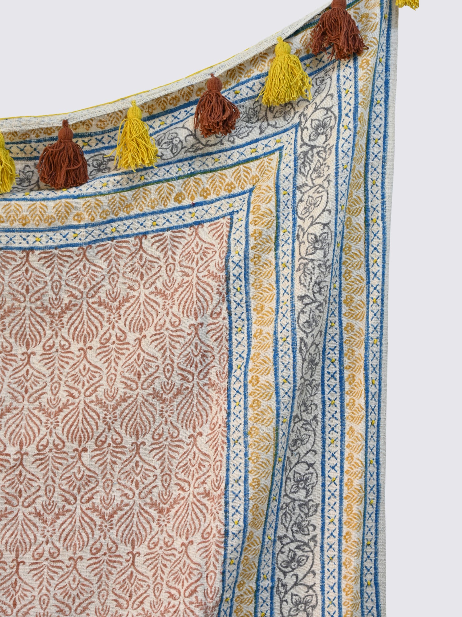 Serin Block-Printed Cotton Throw