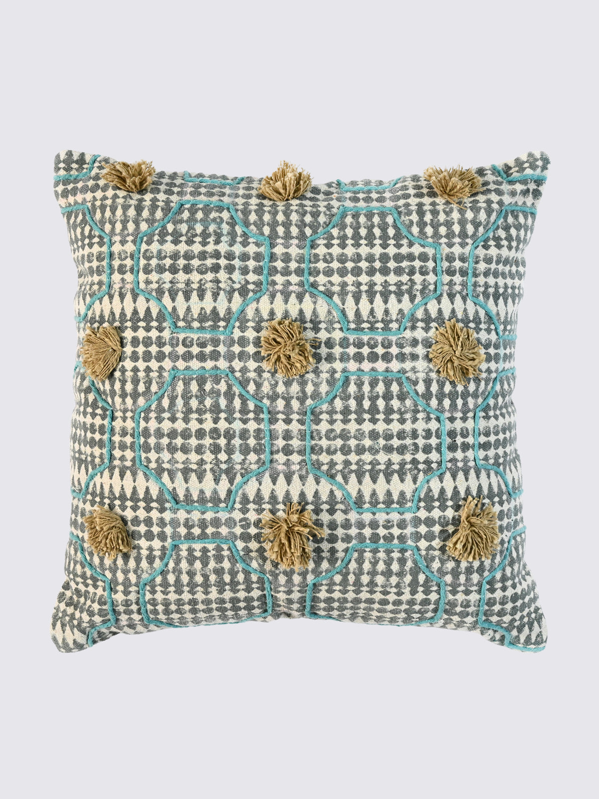 Elarin Block-Printed Square Cushion Cover