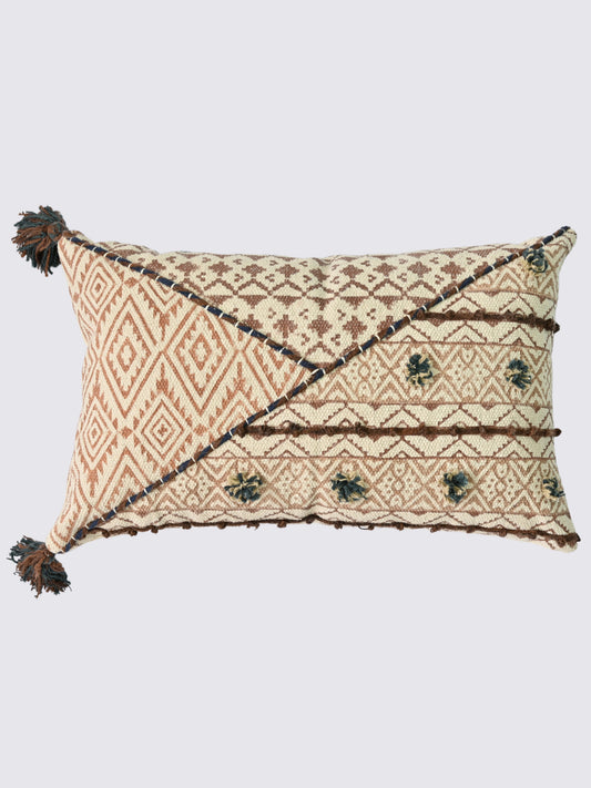 Aarna Block-Printed Lumbar Cushion Cover