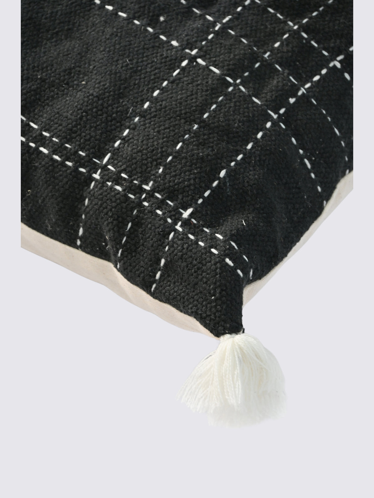 Noirloom Hand-Embroidered Square Cushion Cover