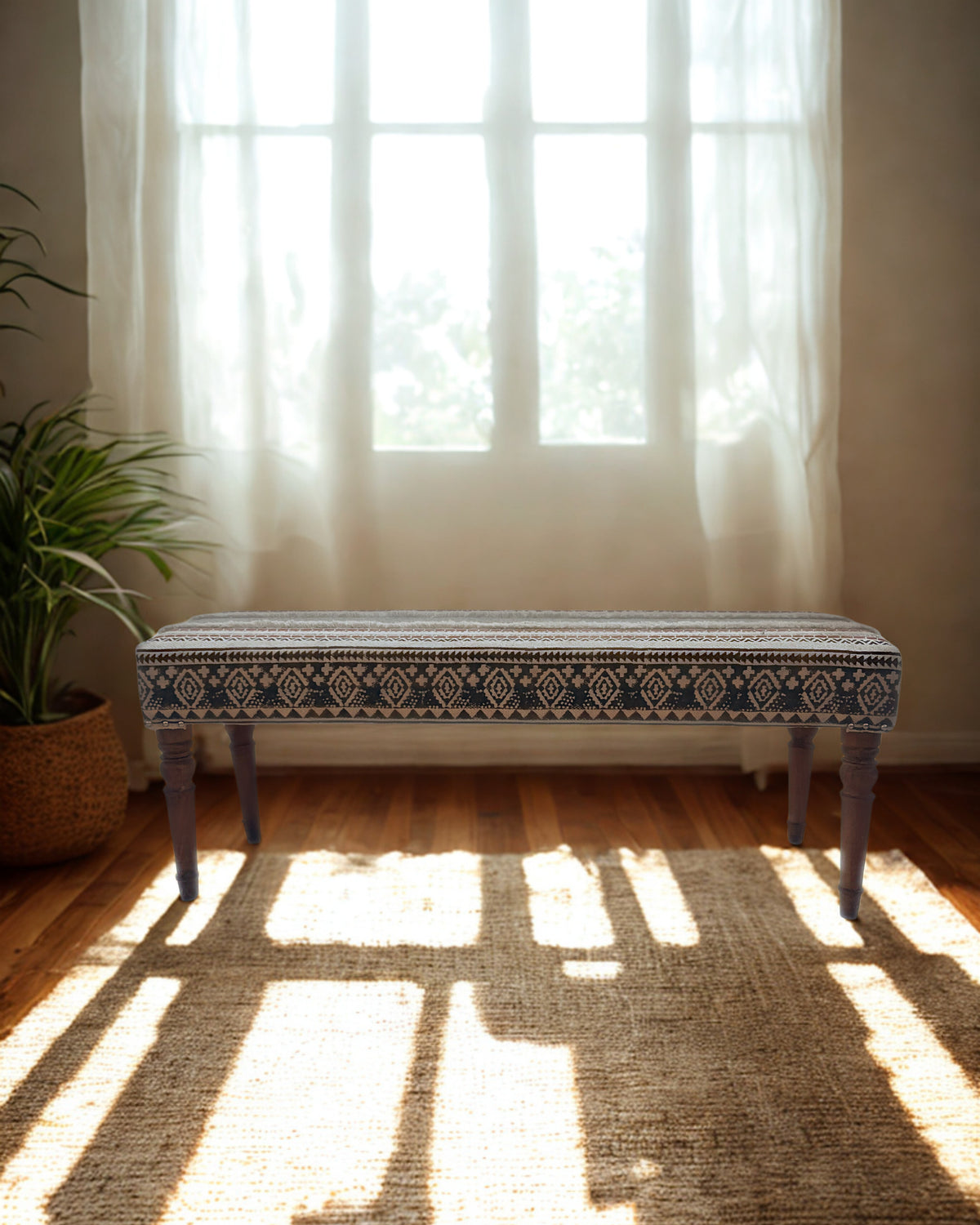 Upholstered Kilim Storage Bench — Art Avenue