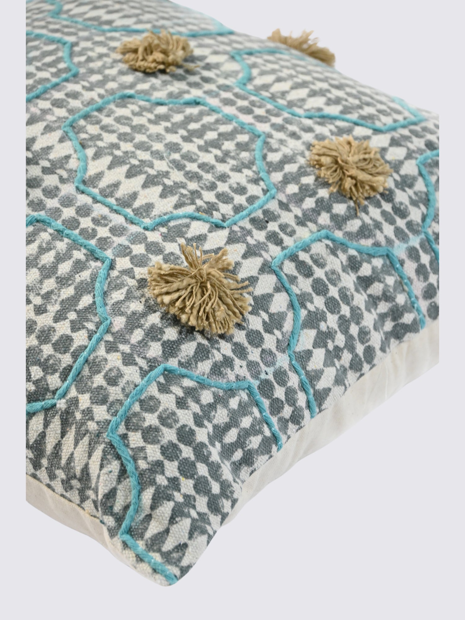 Elarin Block-Printed Square Cushion Cover