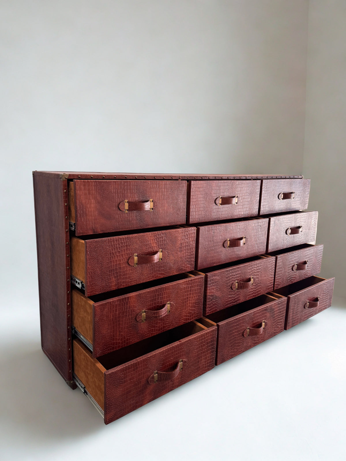 Handcrafted leather chest of drawers — Art Avenue