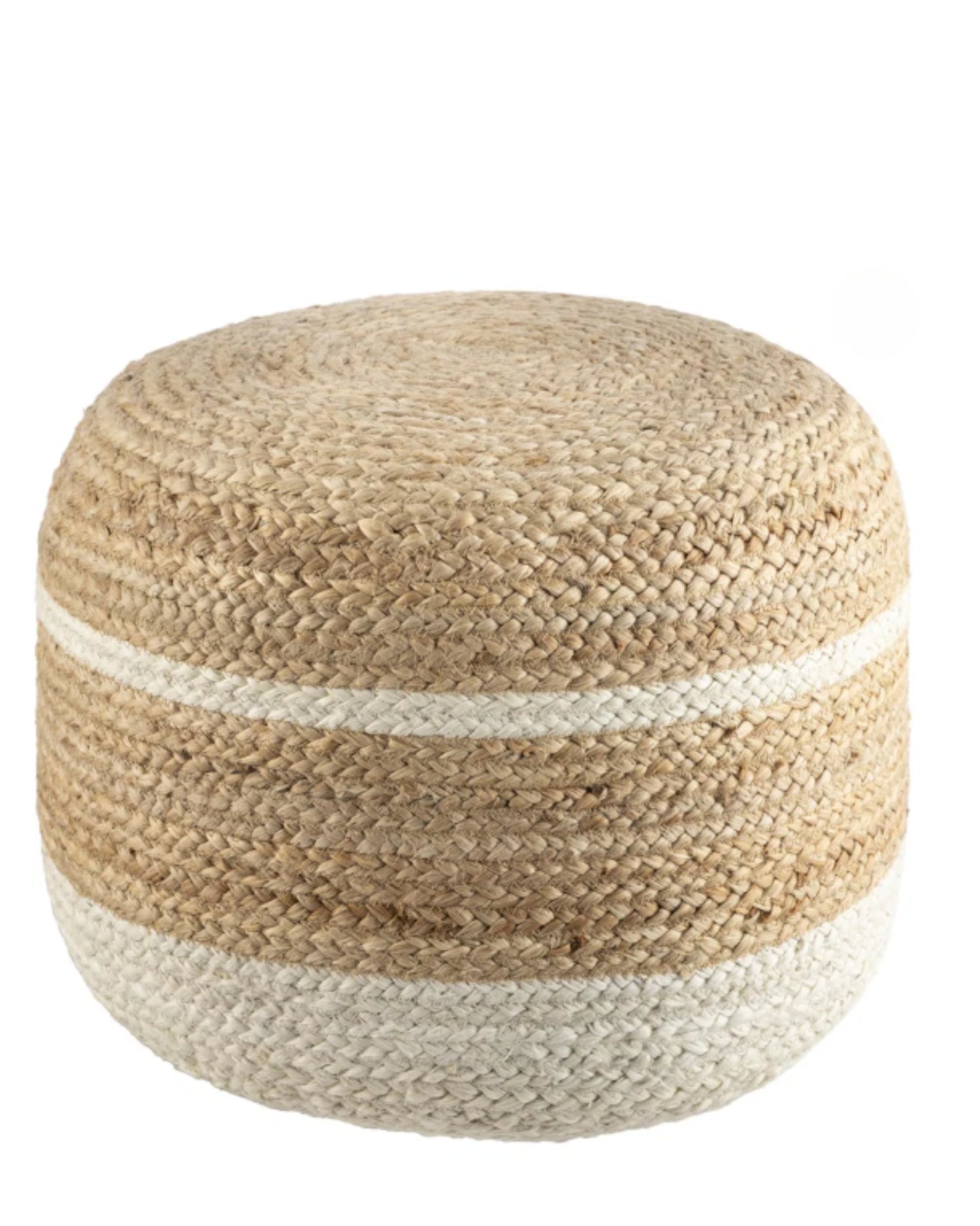 Side view of kilim cylindrical pouf — Art Avenue