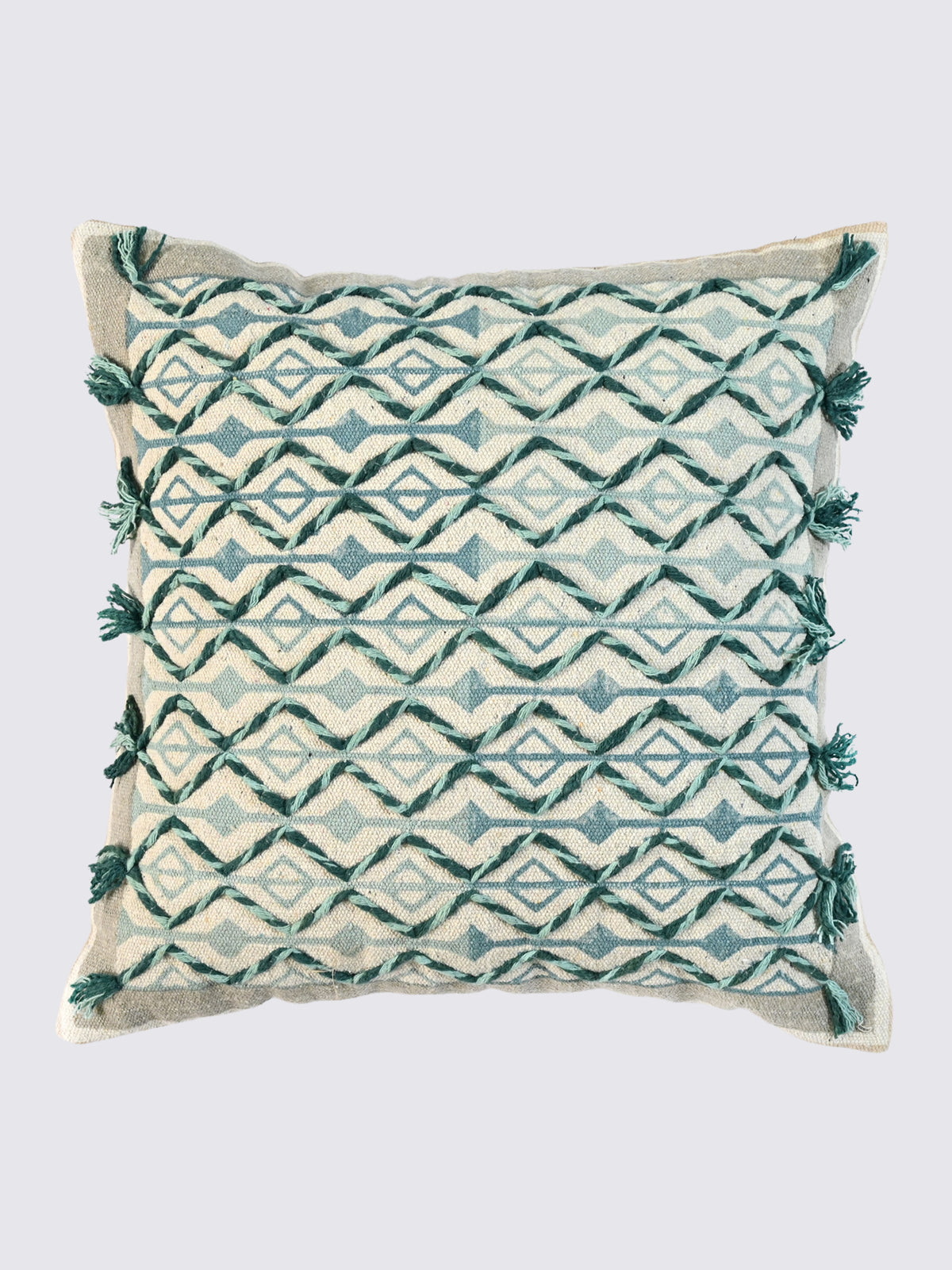 Ivoura Block-Printed Square Cushion Cover