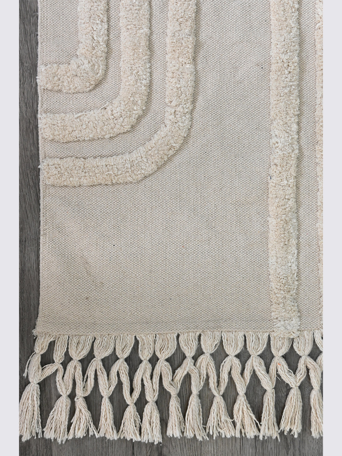 Vistara Overdyed Hand-Embroidered Shaggy Cotton Rug