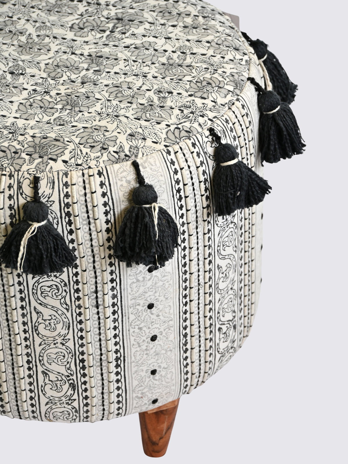 Vritti kilim ottoman from above — Art Avenue