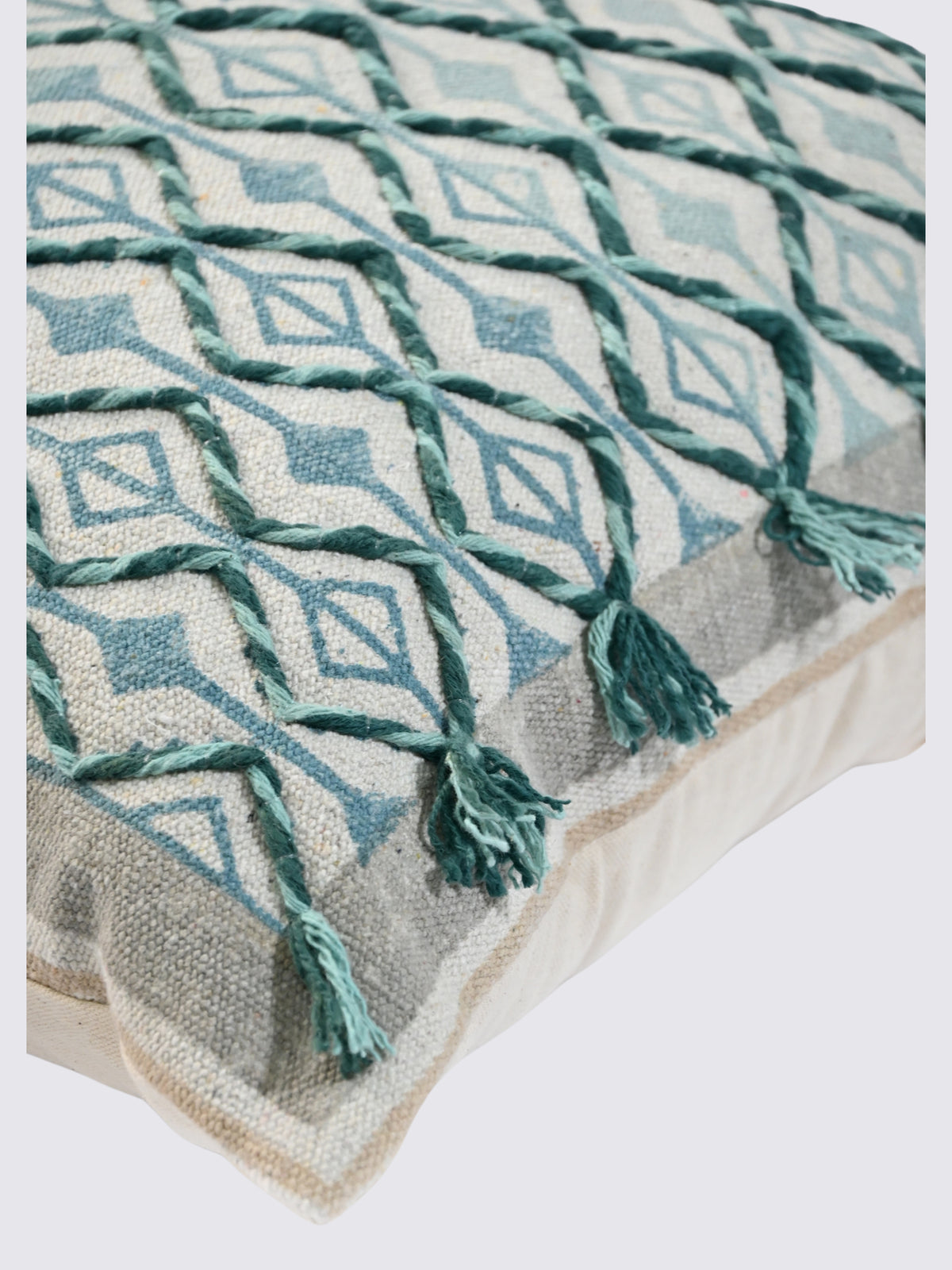 Ivoura Block-Printed Square Cushion Cover