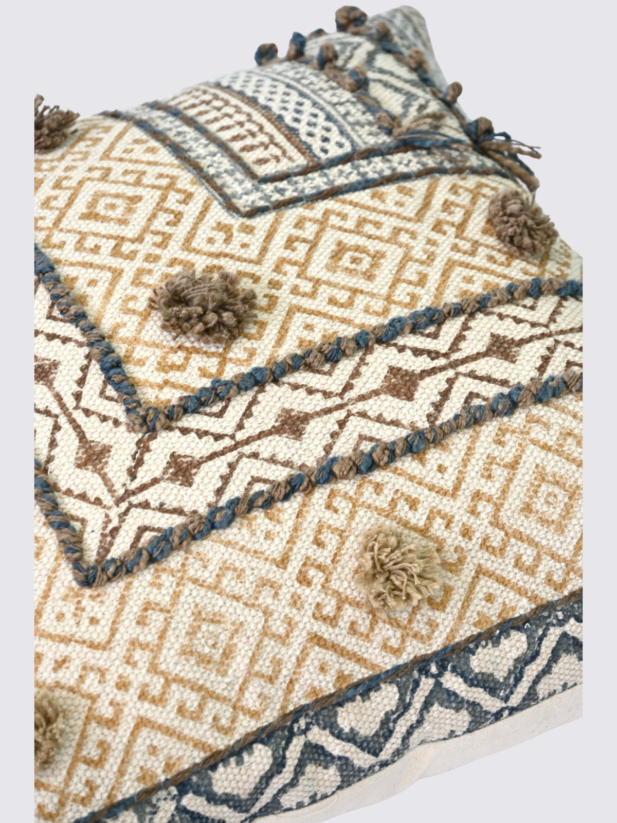 Thara Block-Printed Square Cushion Cover