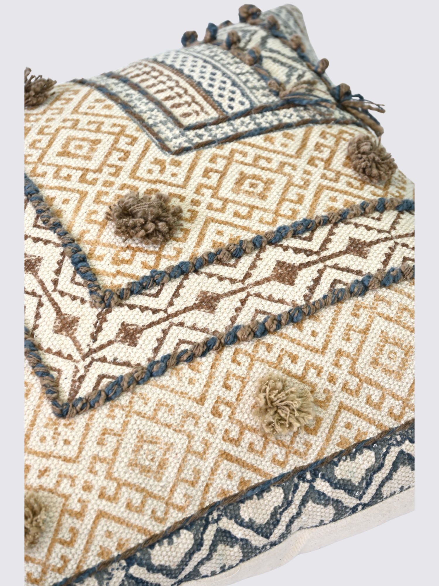 Thara Block-Printed Square Cushion Cover