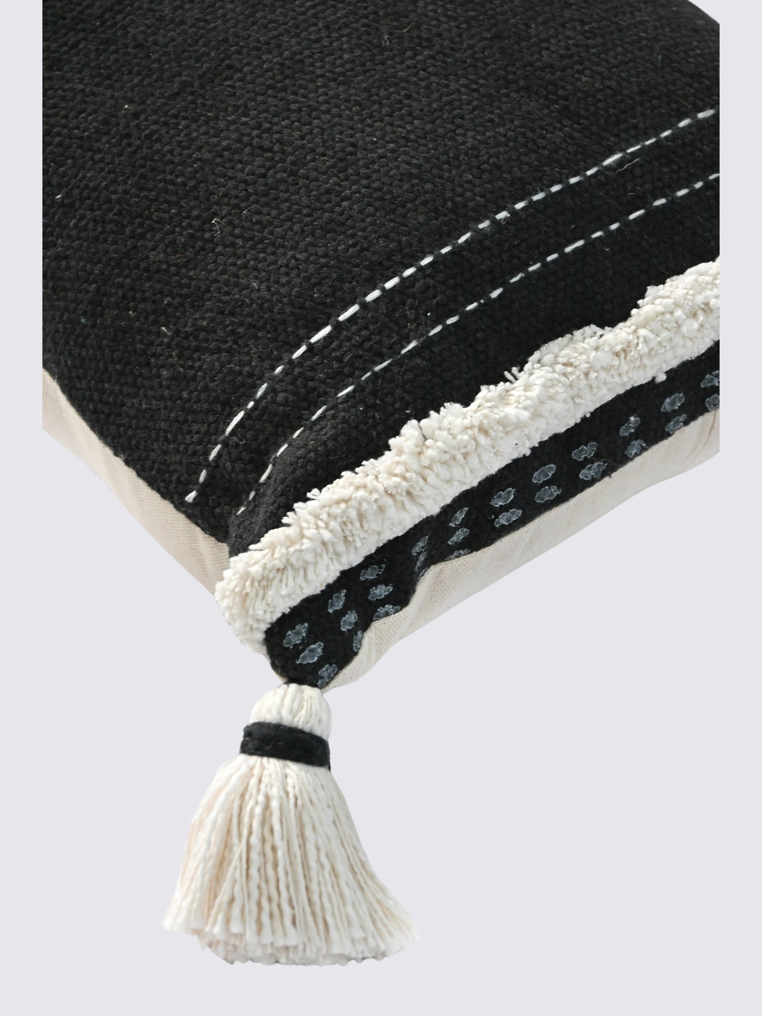Duskera Hand-Embroidered Lumbar Cushion Cover