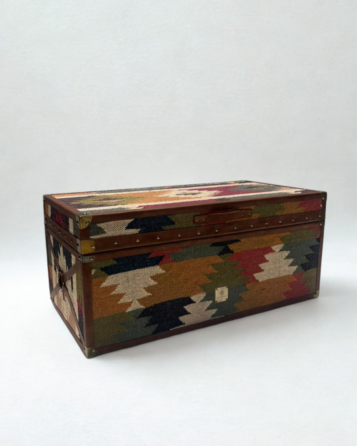 Aurum Kilim & Leather Trunk