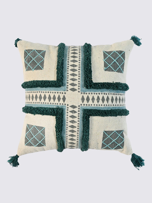 Yuvira Block-Printed Square Cushion Cover