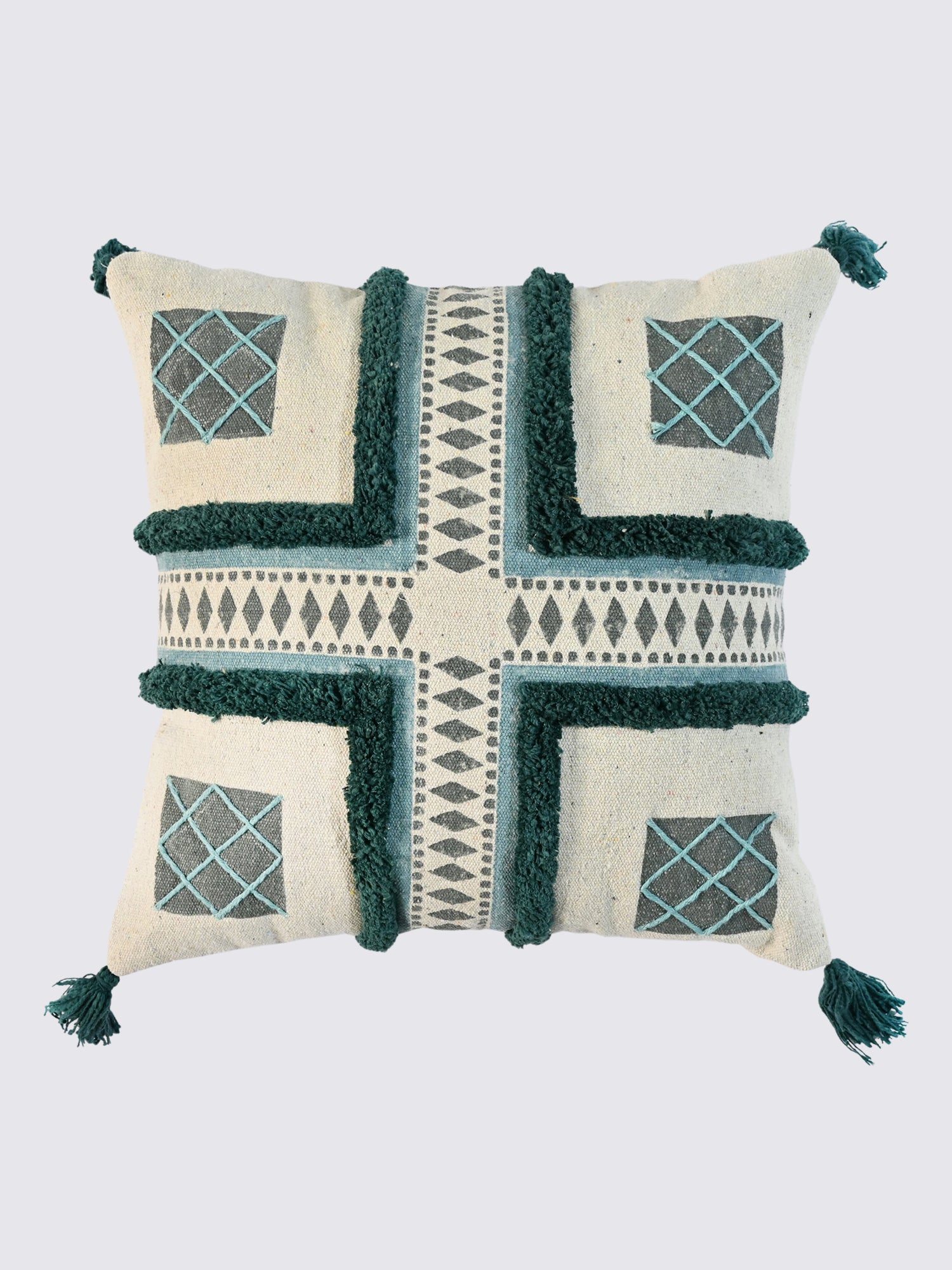 Yuvira Block-Printed Square Cushion Cover