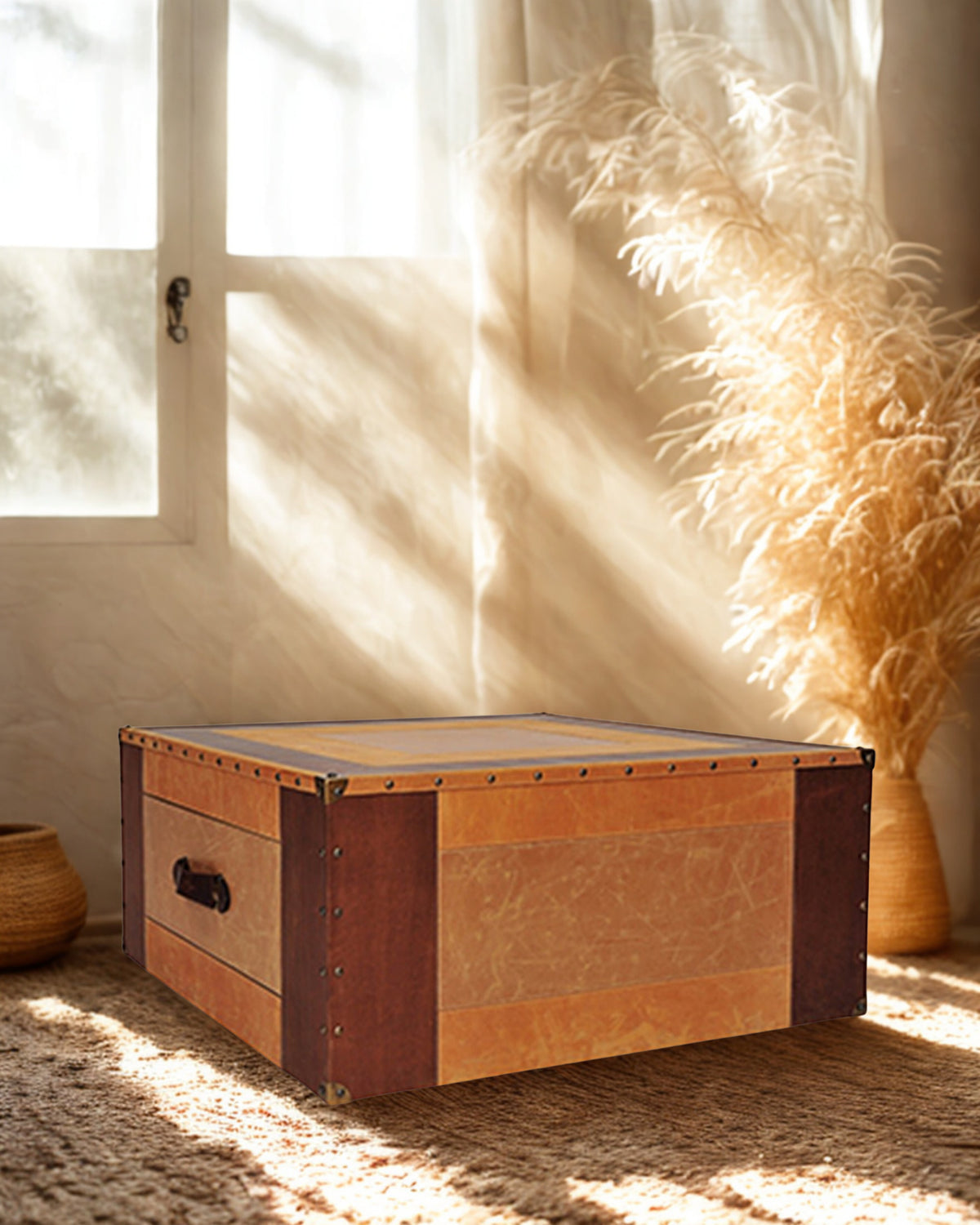 Leather Coffee Table with Two Drawers — Art Avenue