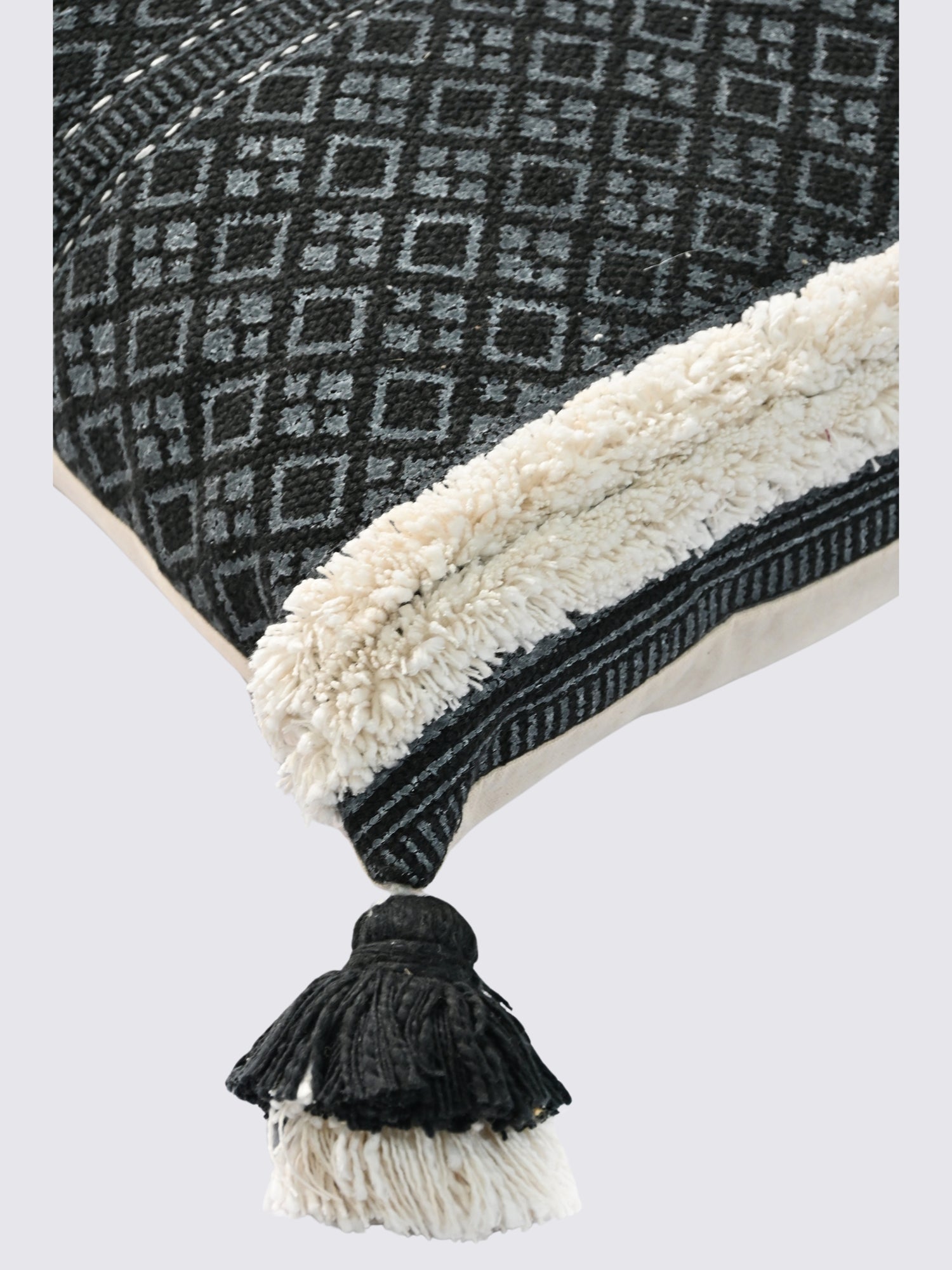 Ravene Block-Printed Square Cushion Cover