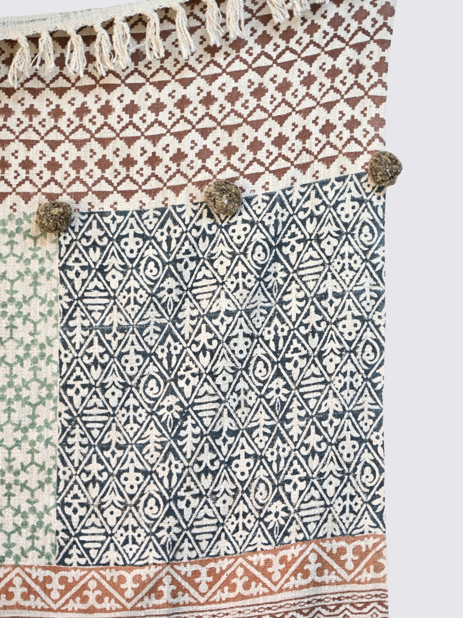 Aavya Block-Printed Cotton Throw