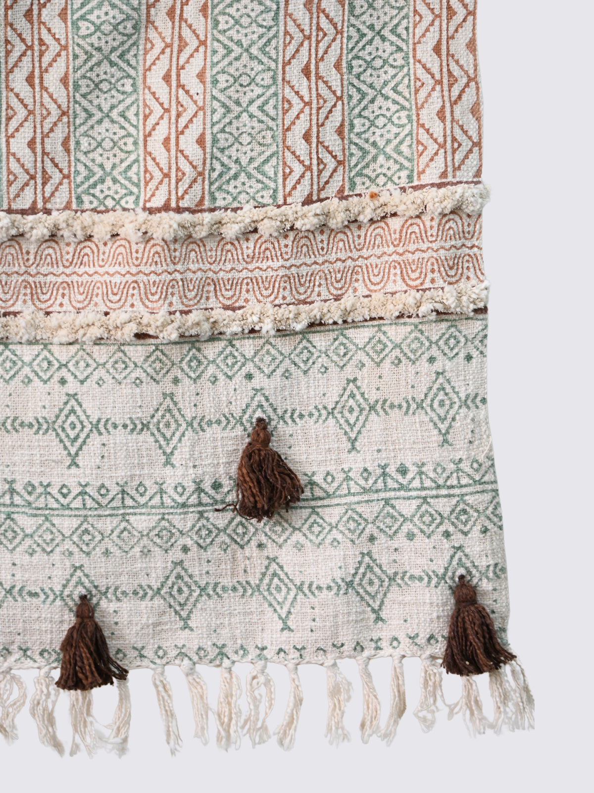 Aavya Block-Printed Cotton Throw