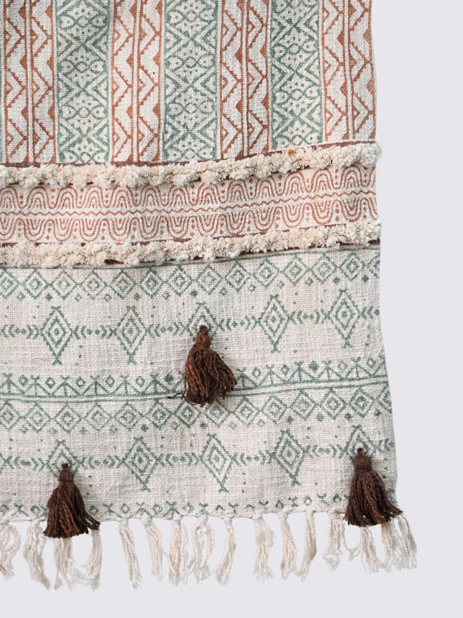 Aavya Block-Printed Cotton Throw