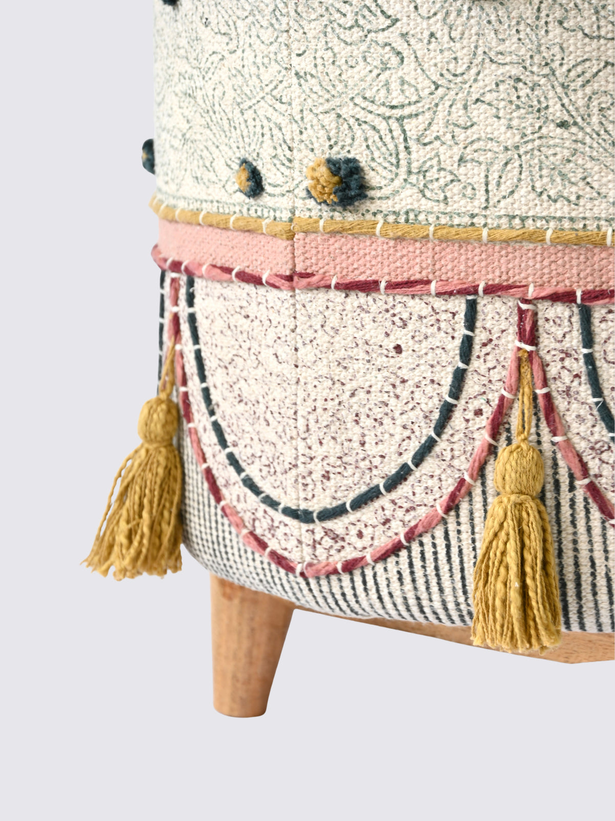 Raag kilim ottoman from above — Art Avenue