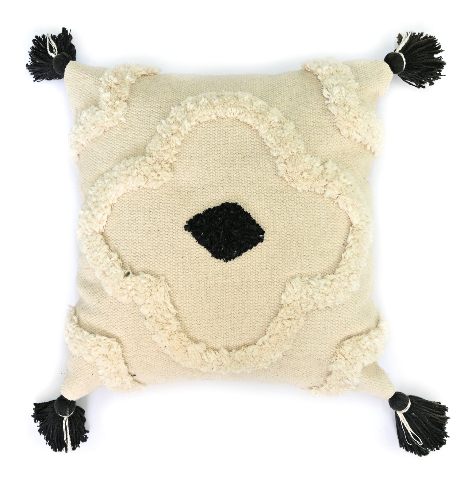 Veloya Embroidered Square Cushion Cover