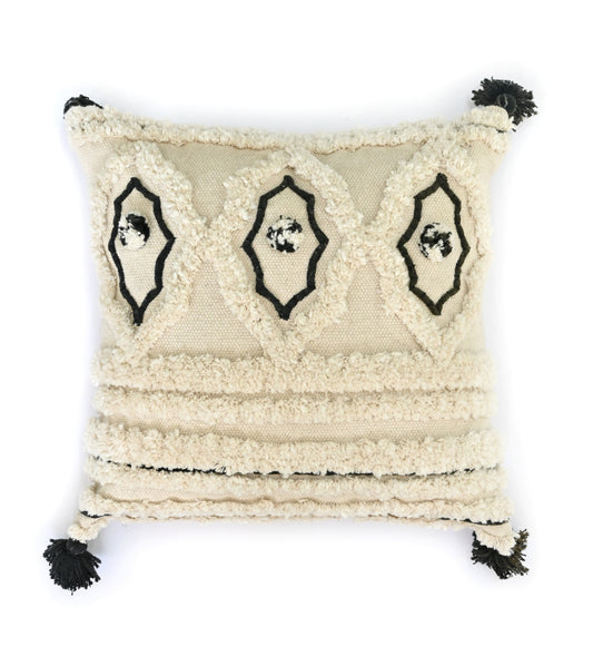 Ekran Hand-Embroidered Square Cushion Cover