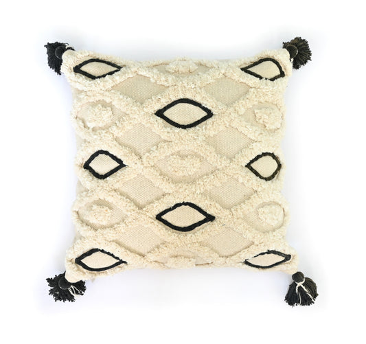 Auralin Hand-Embroidered Square Cushion Cover
