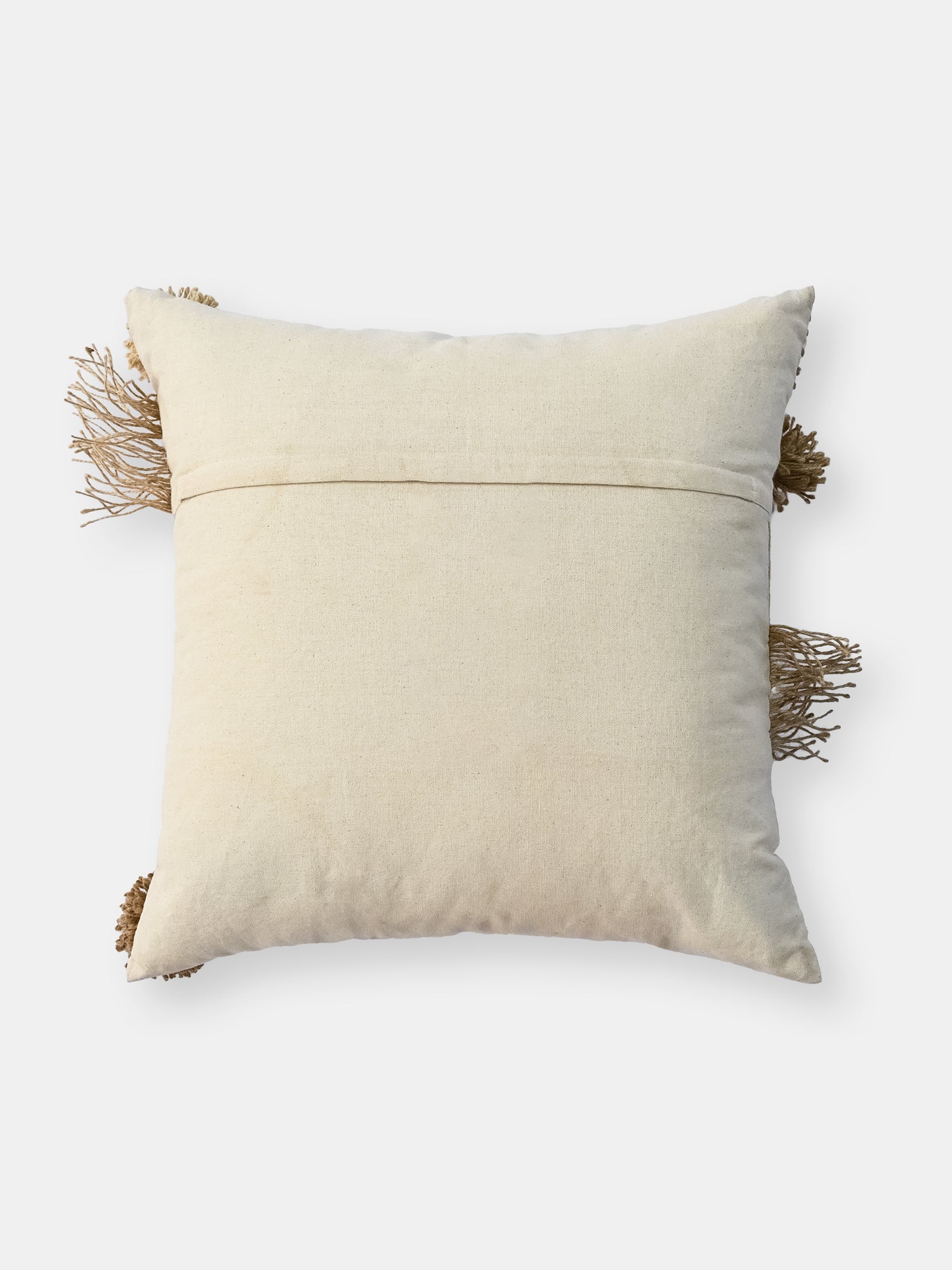Taupe Handwoven Square Cushion Cover