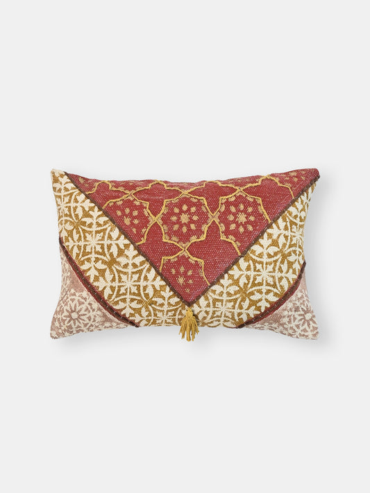 Solana Block-Printed Lumbar Cushion Cover