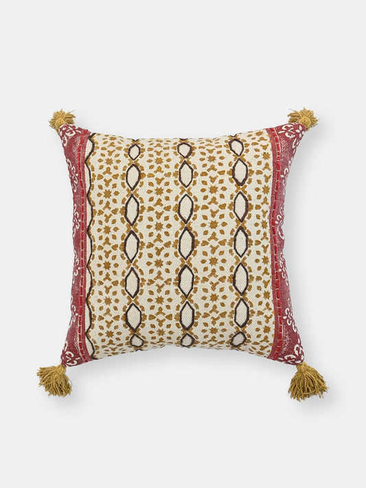 Ravelle Block-Printed Square Cushion Cover