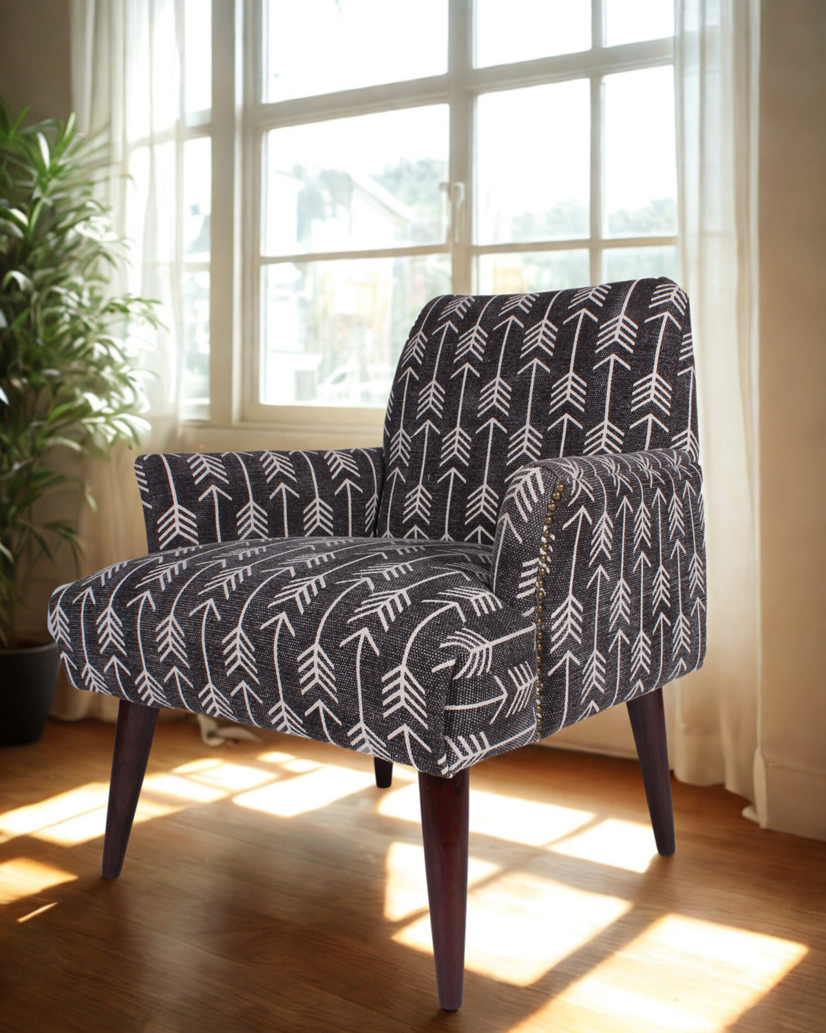 Block-Printed Handcrafted Armchair — Art Avenue
