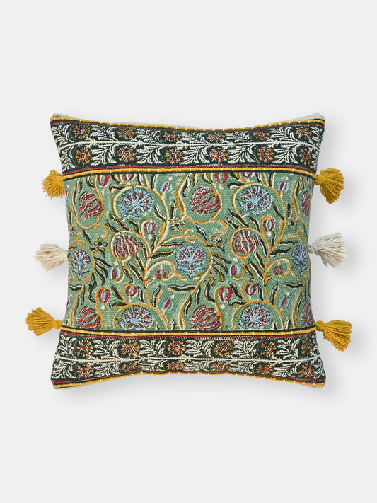 Zahra Block-Printed Square Cushion Cover