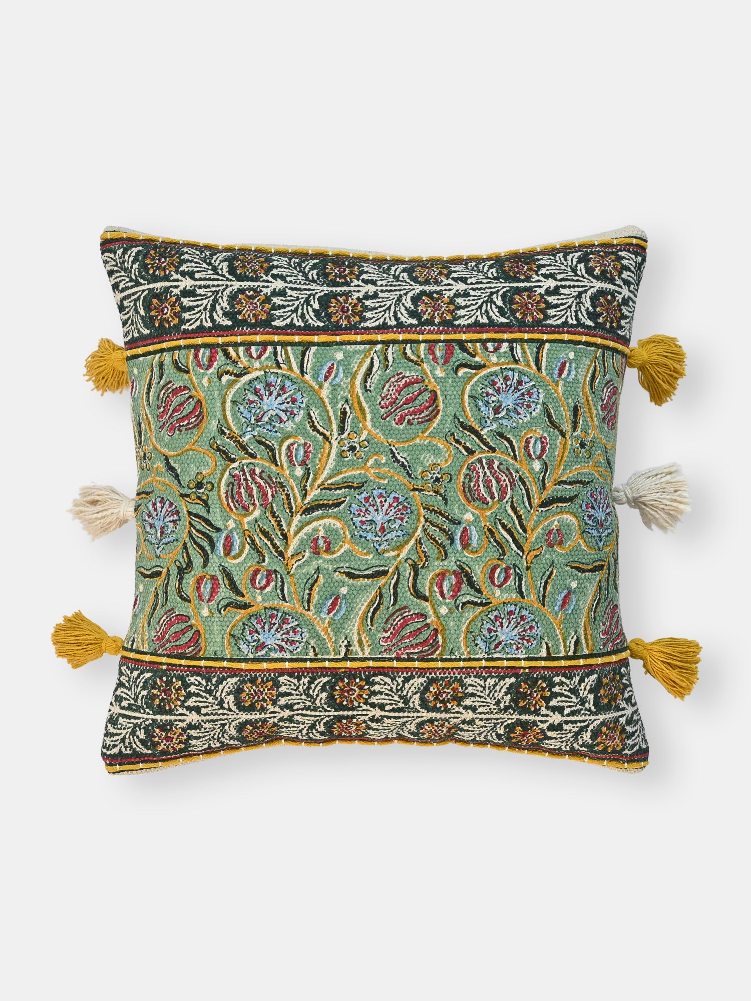 Zahra Block-Printed Square Cushion Cover