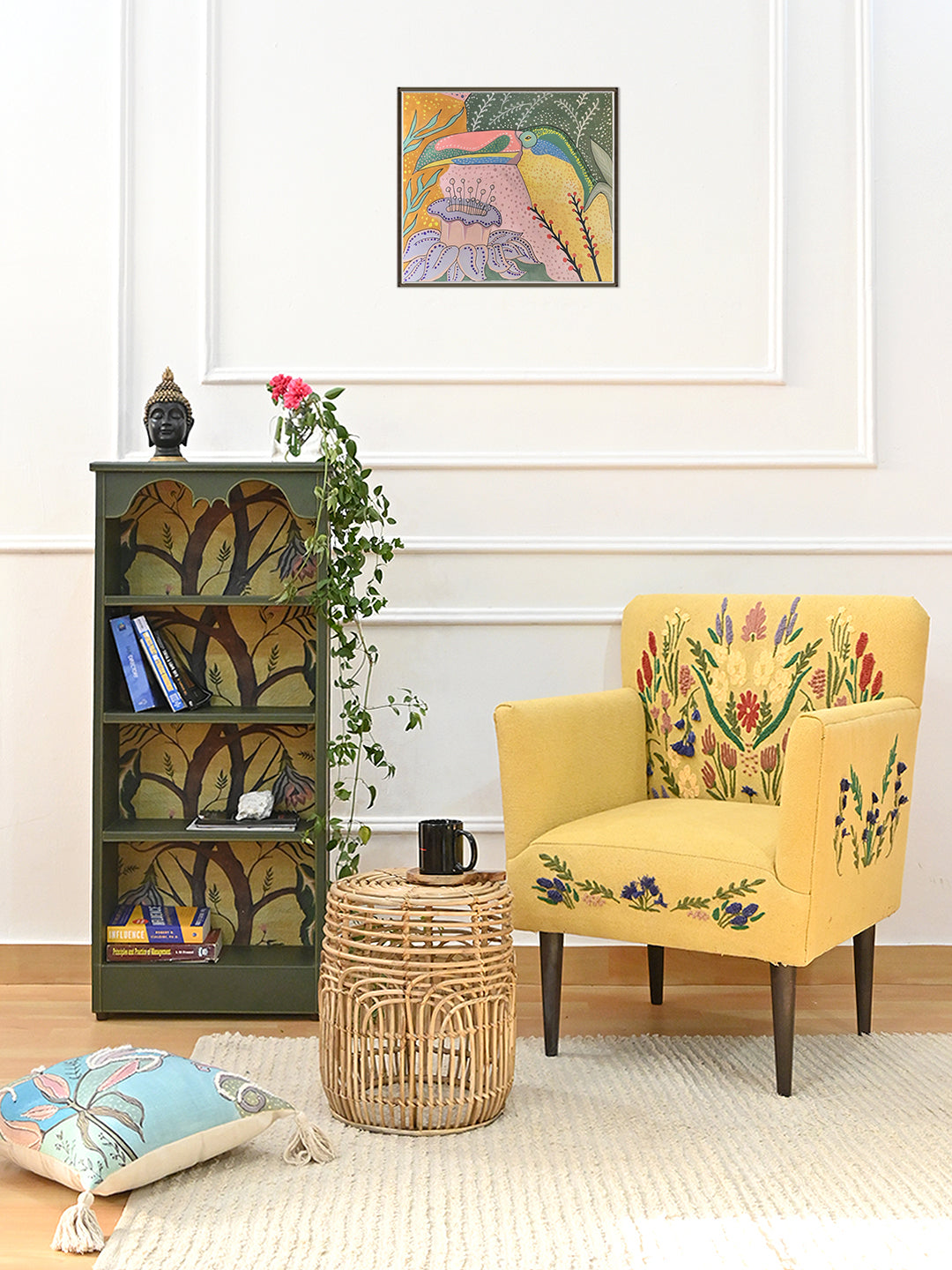 Hand-Embroidered Armchair — Art Avenue