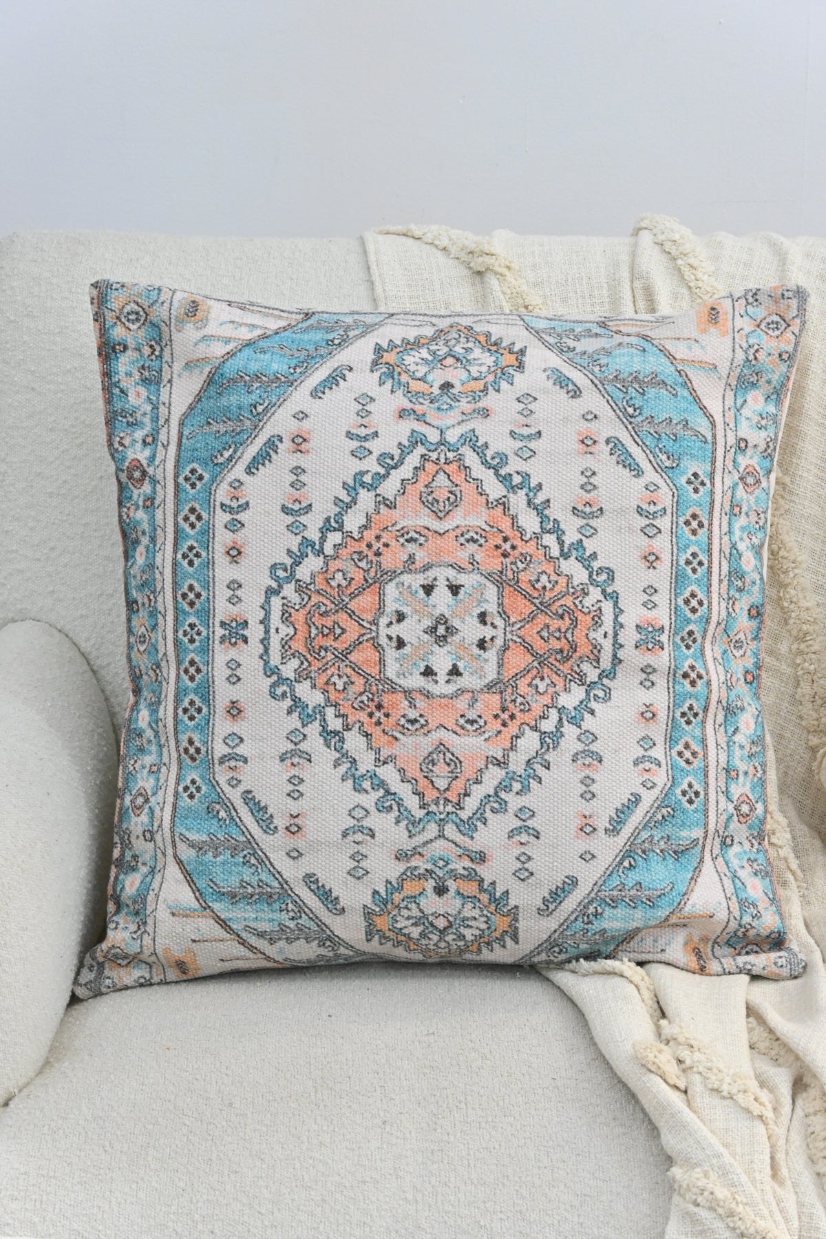 Saffron Sands Printed Square Cushion Cover