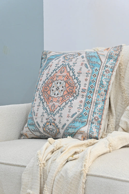 Saffron Sands Printed Square Cushion Cover