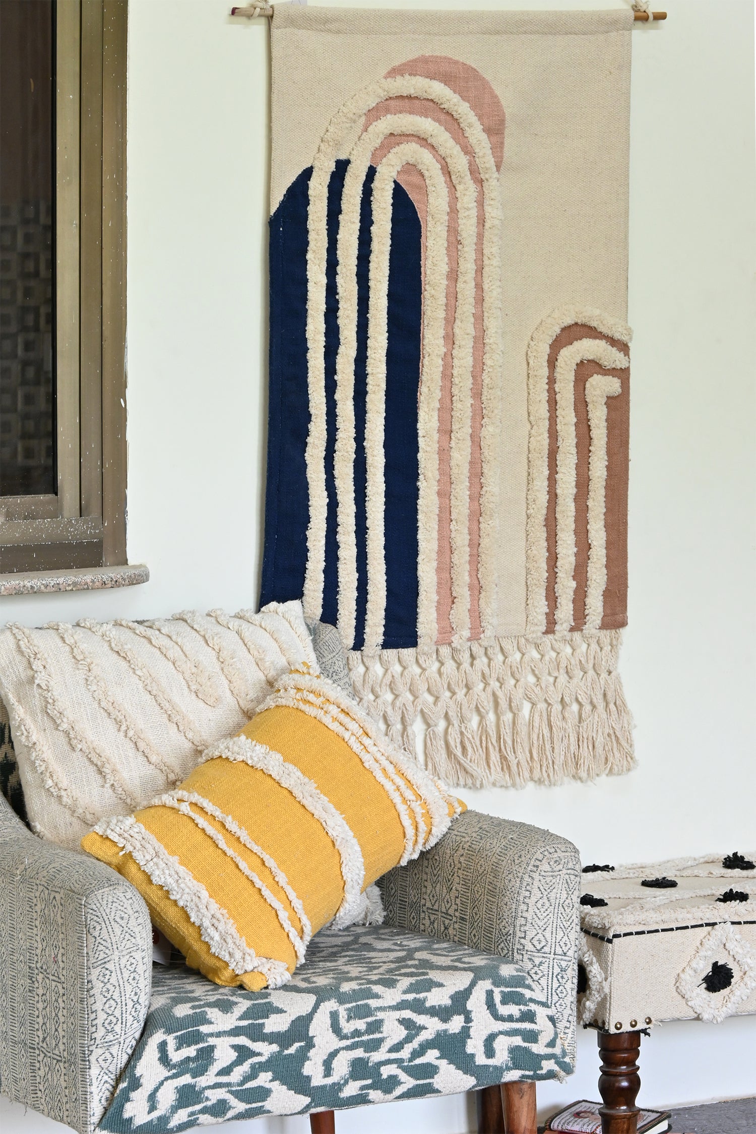 Solvia Embroidered Square Cushion Cover